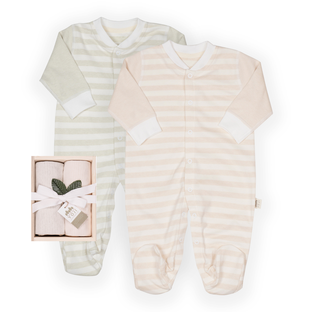 Baby Sleepwear Gift Box Wide Stripes YOJI WEAR