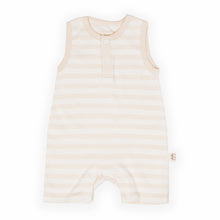 Load image into Gallery viewer, Baby Play suit Beige Wide Stripes
