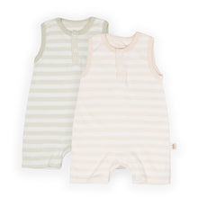 Load image into Gallery viewer, Baby Play suit Bundle Wide Stripes
