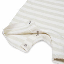 Load image into Gallery viewer, Baby Play suit Green Wide Stripes
