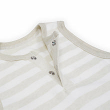 Load image into Gallery viewer, Baby Play suit Green Wide Stripes
