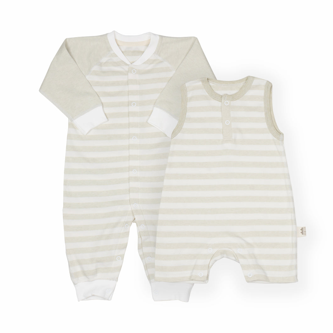 Baby Day to Night bundle Green Wide Stripes