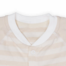 Load image into Gallery viewer, Baby Sleep suit Beige Wide Stripes
