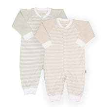 Load image into Gallery viewer, Baby Sleep suit Bundle Wide Stripes
