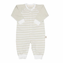 Load image into Gallery viewer, Baby Sleep suit Green Wide Stripes
